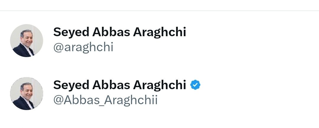 Hi <a href="/elonmusk/">Elon Musk</a>,
Please remove the fake account <a href="/araghchi/">Seyed Abbas Araghchi</a>, the one without the verification checkmark. This imposter is tricking people into believing that he is the legitimate foreign minister of Iran, which he clearly isn't.