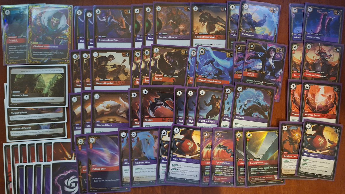 First Spiritforged locals today. Won with Draven

2-1 Yasuo: Actually was pretty close
2-1 Annie
2-0 Azir
2-1 Lux: This matchup is actually pretty bad. Game 1 sucks cuz ur spells do nothing. Games 2 and 3 go much better

Want: more cleaves
Don't want: long swords
