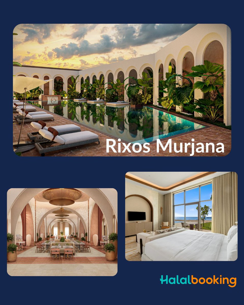 📍Kral Abdullah Ekonomik Şehri, Suudi Arabistan

Rixos Murjana 
Karışık kullanımlı kumlu plaj, tamamen korunaklı kadınlara özel plaj ve kadınlara özel havuz dahil 4 açık havuz bulunan tatil köyü. 

✨Detaylı bilgi: go.halalbooking.com/rixos_murjana