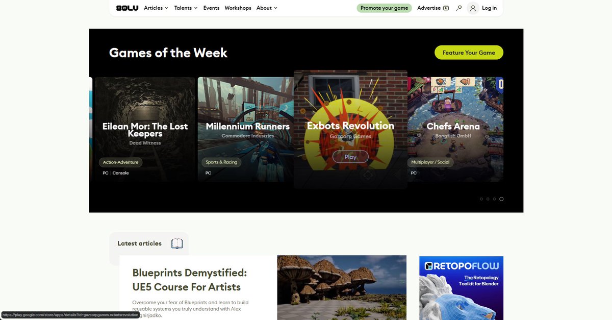 GozcorpGames's tweet photo. Huge thank you to @80Level for featuring my game Exbots Revolution as a game of the week!

https://t.co/mnPz414kDo
https://t.co/biF1JxN4ky

#gotw #MobileGaming https://t.co/IY10KO3Xbf