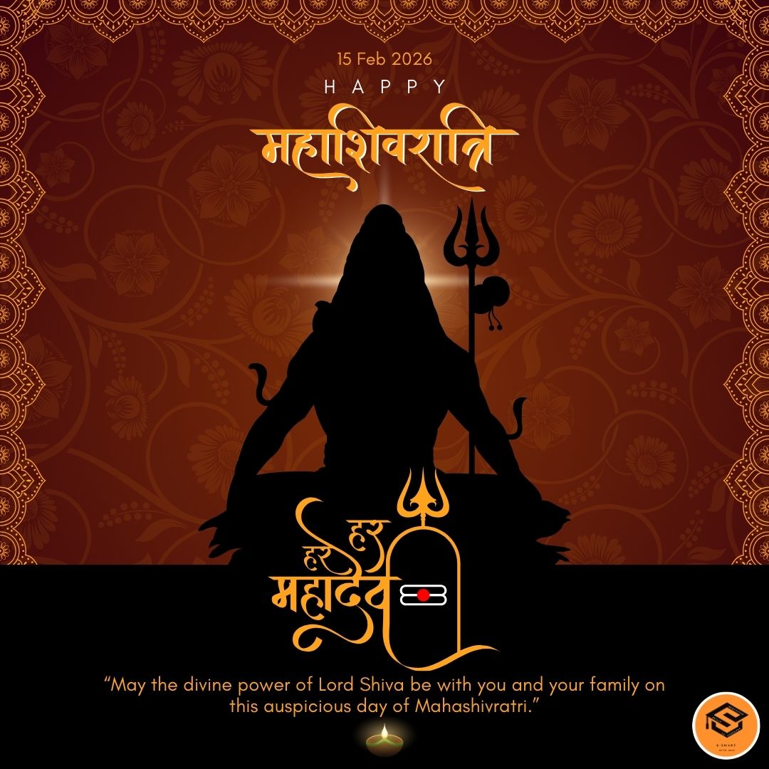 TrustESMART's tweet photo. महाशिवरात्रि पर्व की मंगल कामनाएं।
May Lord Shiva destroy all negativity and fill your life with positivity. 
#mahashivratri #esmartcharitabletrust https://t.co/0sgq5RrL3b