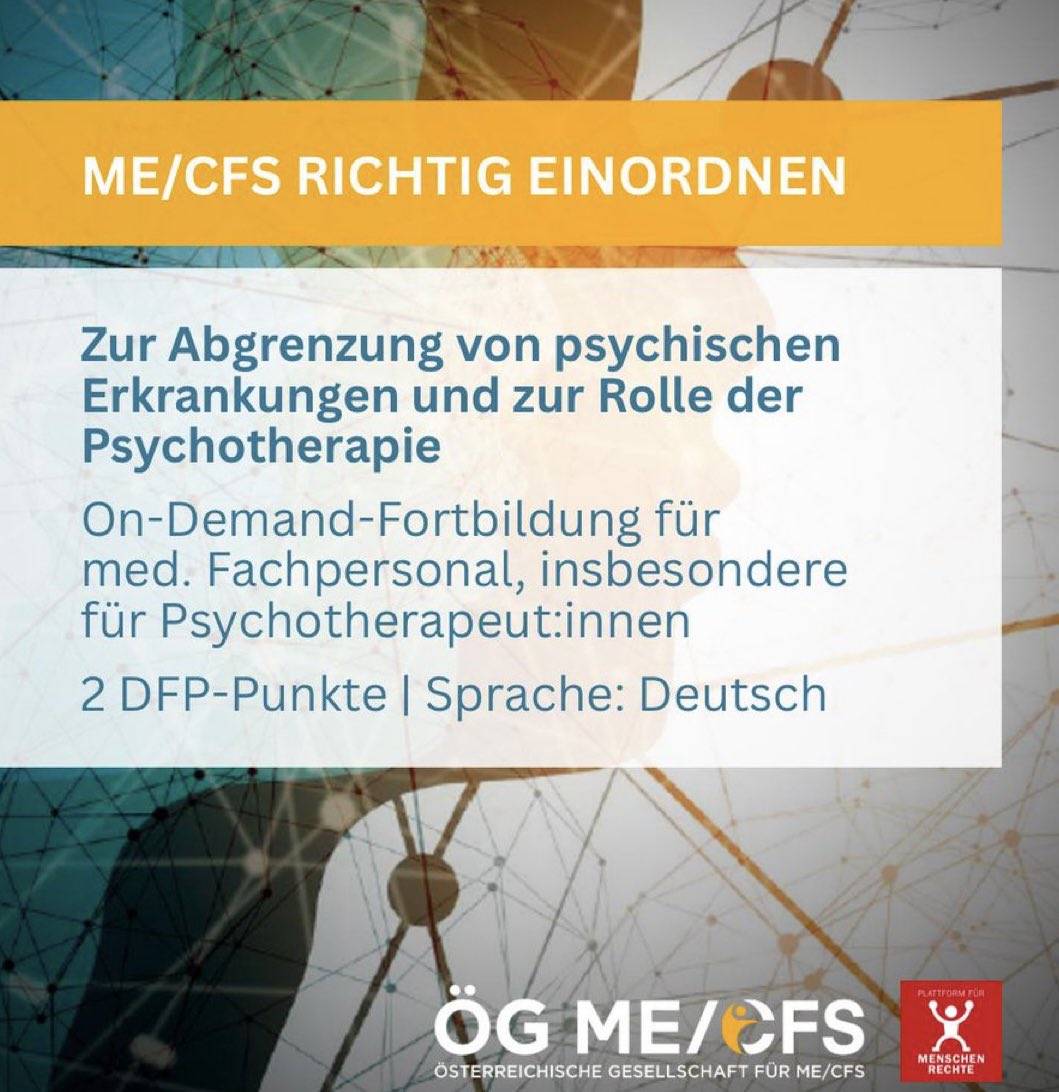 GrandeBettina's tweet photo. 1/3

„LERNT über ME.“

Dieser Appell von Mila Hermisson stand im Zentrum unserer Fortbildung der @oeg_mecfs, gemeinsam mit @SabineHermisson.

Schwerst an #MECFS erkrankt, formt Mila mit ihren Fingern Buchstaben, die ihre Eltern übersetzen:
Lernt über ME.

#LearnAboutME #PEM https://t.co/vIcVClGPfp