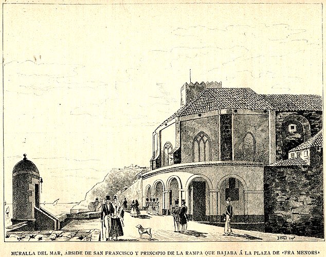 El Convent de Sant Francesc era el nostre gloriós Parlament de Westminster. 

Hi fèiem Corts (Parlament) i hi enterràvem els nostres Reis.

Els dos a la vora de l'aigua.

El 1837 van reconstruir i dignificar el de Westminster.

El mateix 1837 Espanya va destruir el nostre.