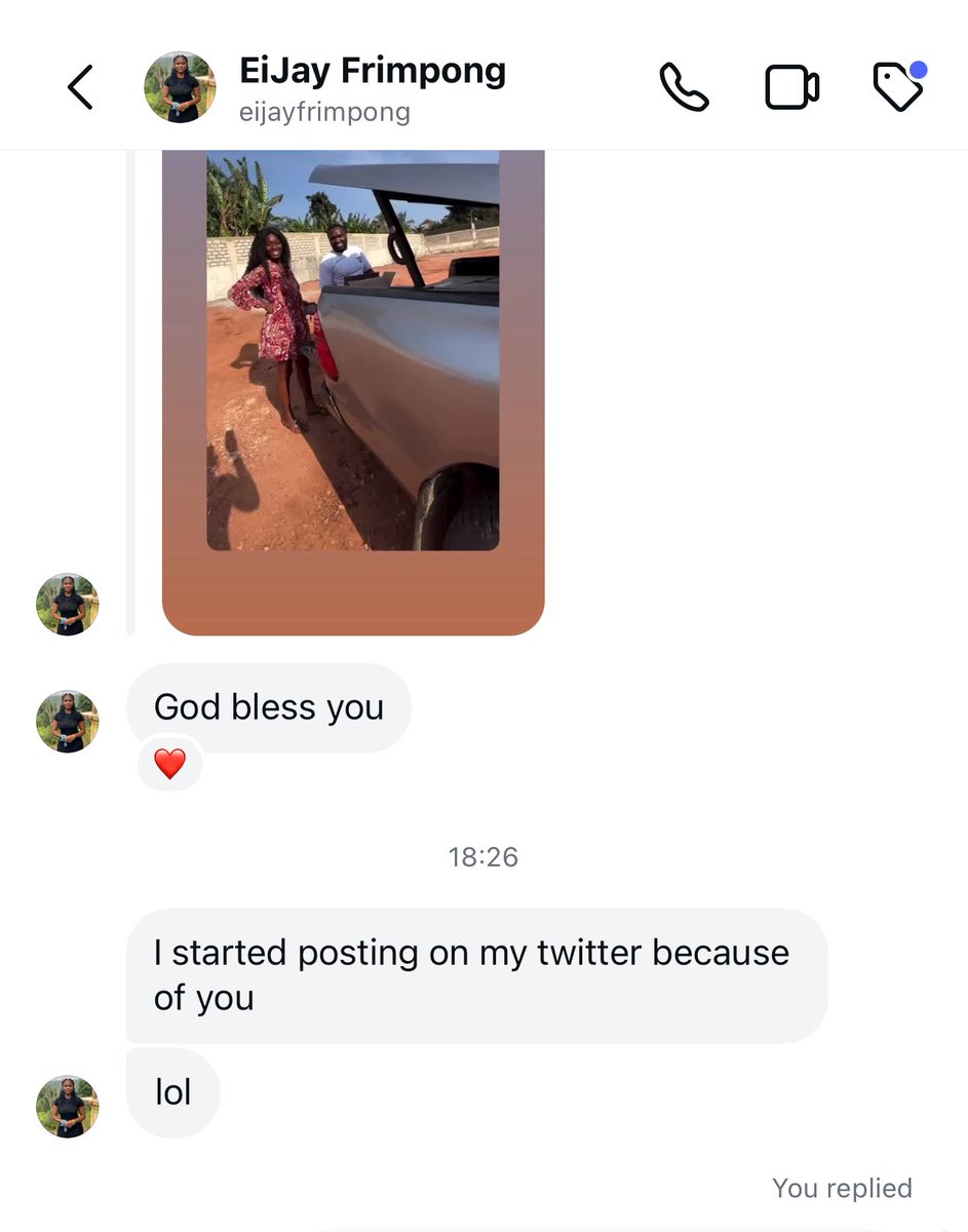 withAlvin__'s tweet photo. Good news 🚨 🇬🇭: EiJay Frimpong saw my post and decided to hit me up to say thanks. 

She’s so happy with what we have done for the kids &amp; the love shown. 

Apparently, she’s on X as well — let’s show her more love: @EijayFrimpong 

We want more ladies like her in the town!! 😊 https://t.co/3Ug574r7zy