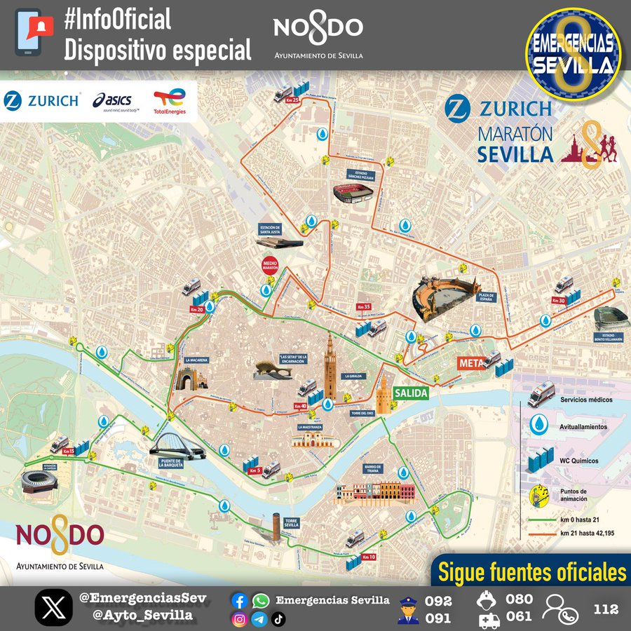 A esto no hay derecho. No se puede sitiar una ciudad durante 6 horas . Irse a correr al puto campo,  o a darle vuelta al Estadio de la Cartuja que sirva para algo #Sevilla #zurichmaratonsevilla26