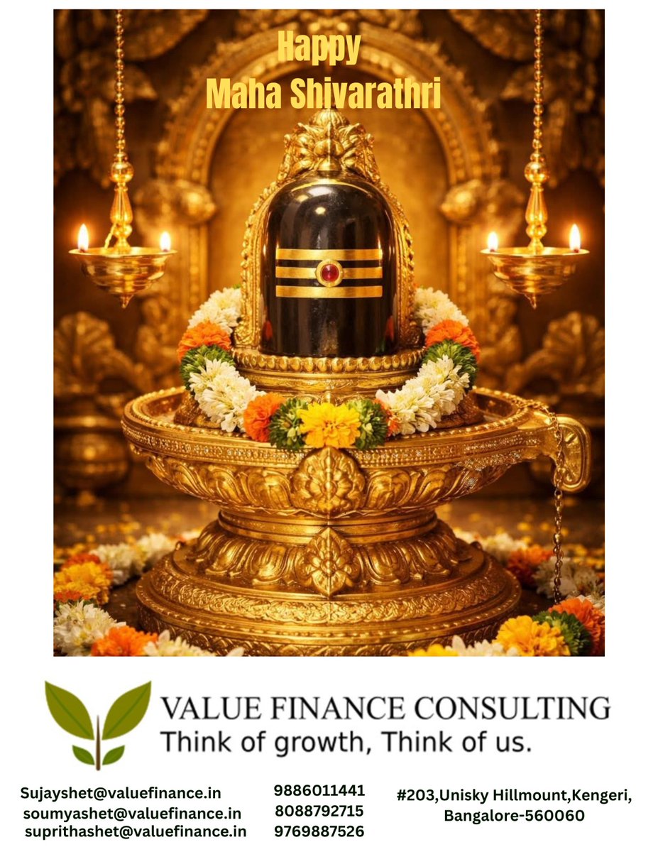 ValueFinance's tweet photo. May Lord Shiva bless you with peace, health, and happiness. Happy Maha Shivaratri. Om Namah Shivaya 
#MahaShivaratri2026 #Shivaratri #shivaratri2026 #valuefinance #valuefinanceconsulting https://t.co/AbvjgQhb3y