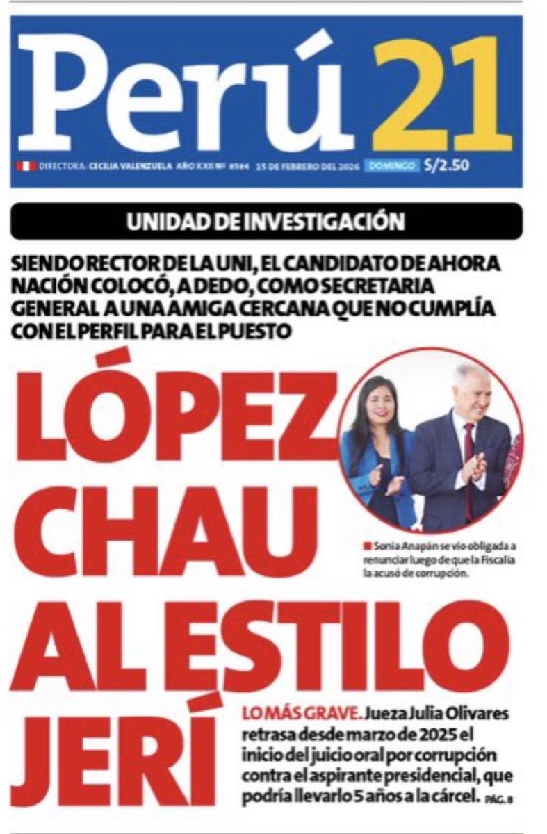 Jueza Julia Elena Olivares Robles HACE 12 meses RETRASA inicio juicio a López Chau por tráfico de influencias y peculado <a href="/Poder_Judicial_/">Poder Judicial Perú</a>