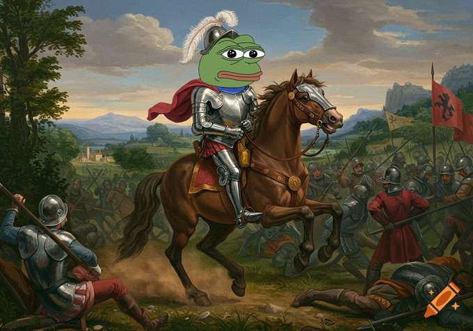 Pepe2026eth's tweet photo. We ride at dawn $PEPE2026 https://t.co/jkEfUmIRFR