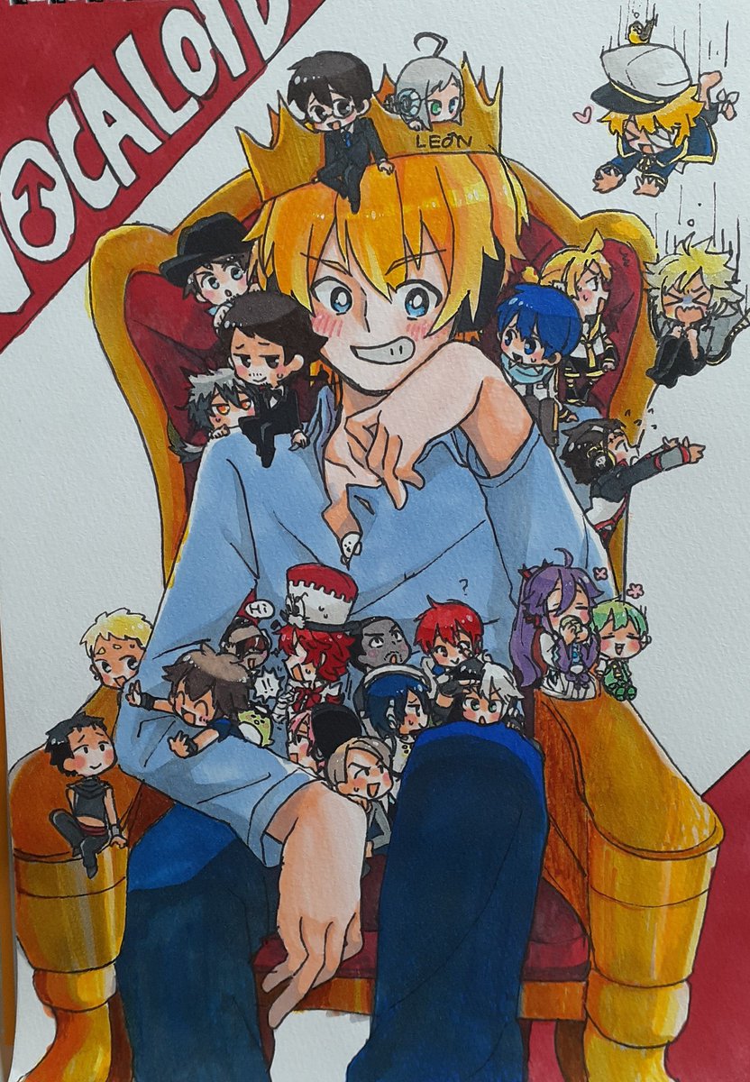 中2のときに描いた男声ボ集合絵リメイクしたいな〜てずっと思ってるけど今もっと増えてるよね……？ヤバすぎる