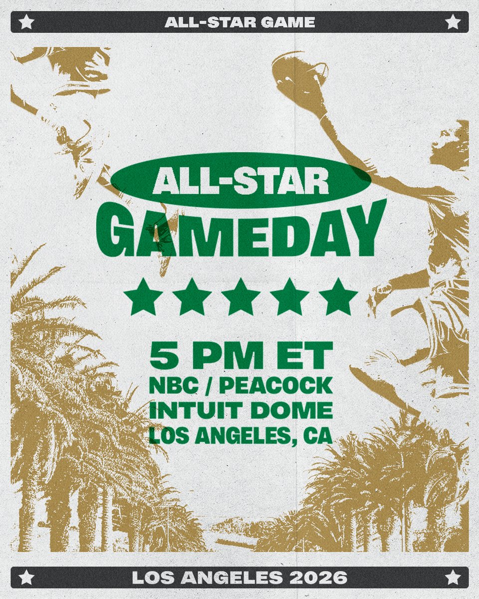 JB gets the start 💫
⏰ 5:00 PM ET
📺 @NBAonNBC
📍 Los Angeles, CA