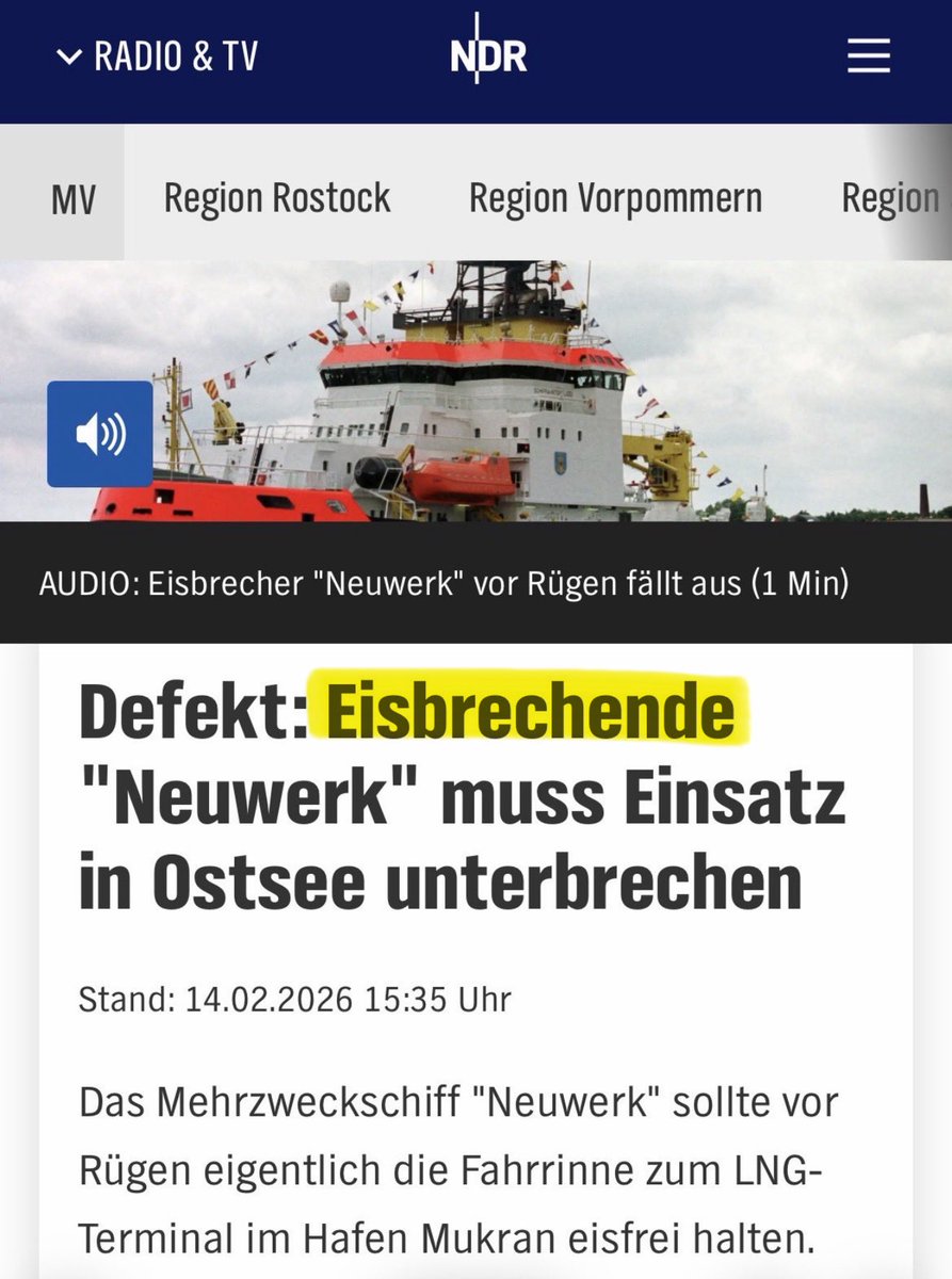 VÖLLIG DURCHGEKNALLT❗️

Wie bescheuert muss man sein, einen EISBRECHER als EISBRECHENDEN zu bezeichnen und das auch noch zu veröffentlichen?

Das passiert, wenn WOKE Ideologie das Hirn frisst.

Ich will für diesen Mist keine 18,36 € mehr zahlen!