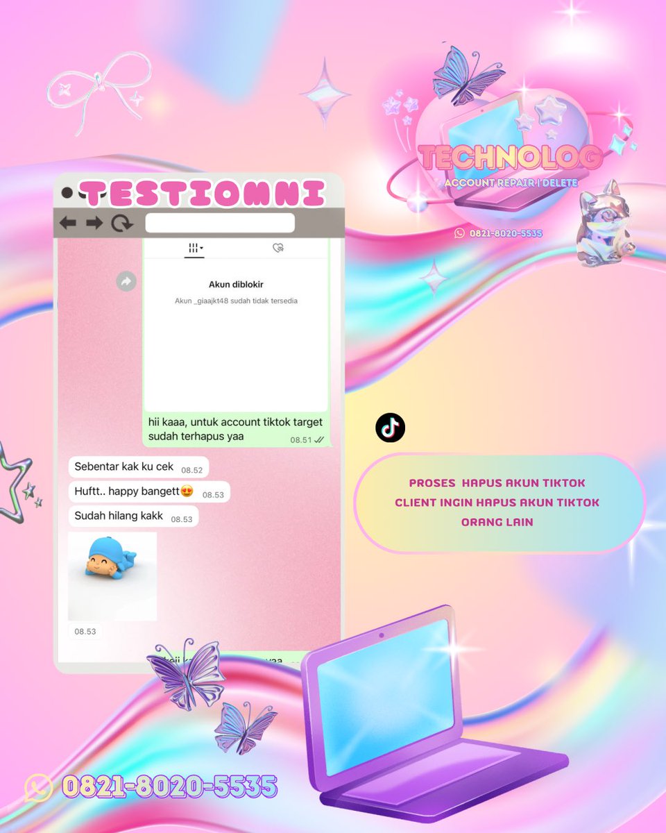 difficclt's tweet image. Bantuan Pemulihan Akun, Intagram, Facebook
Tik Tok, Twitter, T Lindkedin Whatsapp, Telegram ‼️

Akun terkunci/dihack/ditangguhkan⁉️

Atau 
Mau Jasa hack sosmed &amp;amp; sadap sosmed, hapus akun tanpa email/sandi/no hp❓

Trusted, Full Testi, Fast Respon🛍️
wa.me/6282180205535