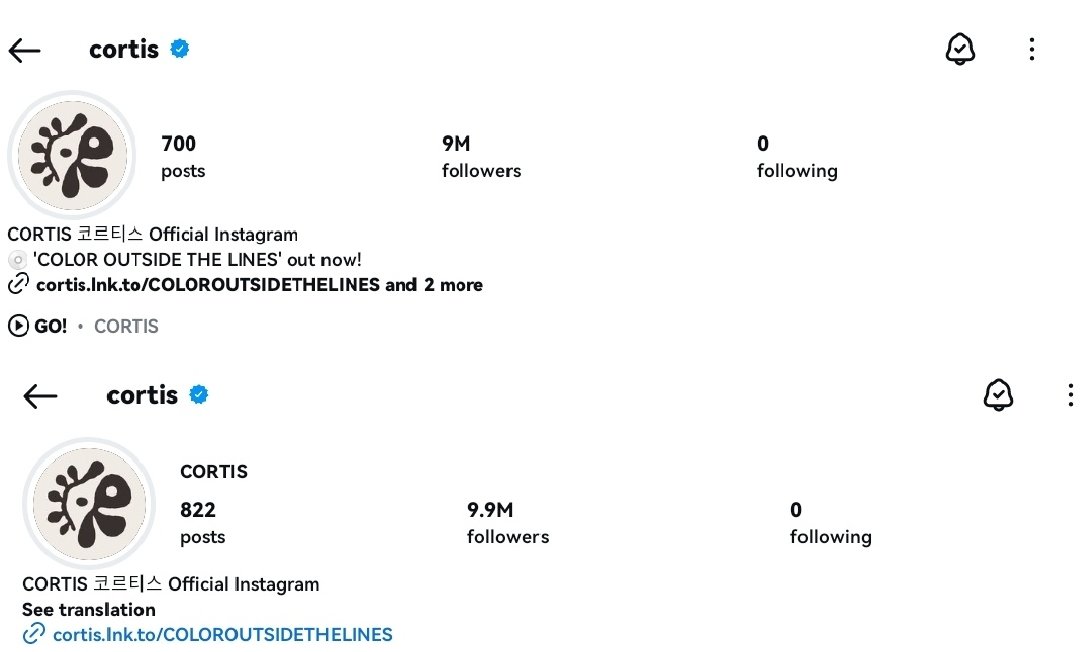 zhaoyufancokr's tweet image. CORTIS has updated their Instagram bio