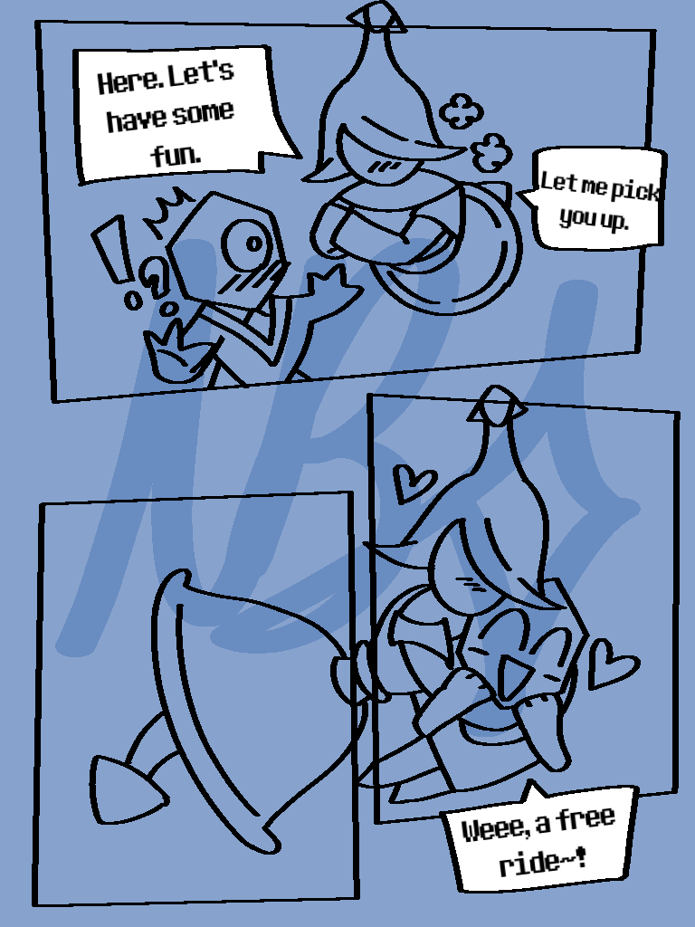 trying to work on a wicapip comic. #wicapip #wicabel #pippins