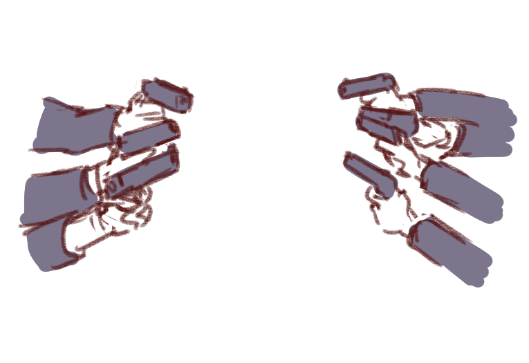 mitimoyo's tweet photo. 左右から銃を突きつけられる素材。 https://t.co/iDeXNQFhMy