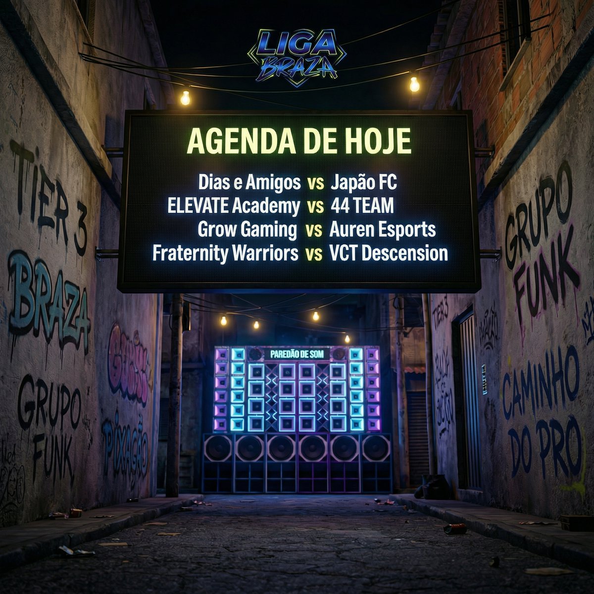 💀 A PAZ ACABOU NO SERVIDOR.

A programação de hoje tá pesada e o servidor vai tremer a partir das 18:00. Quem tá preparado pra trocação franca?

Confira os confrontos na imagem e escolhe tua torcida. O bicho vai pegar! 🔥👊