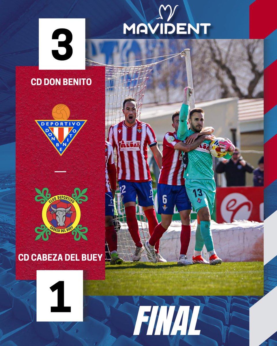 FINAL DEL ENCUENTRO | 

CD Don Benito 3️⃣ - 1️⃣ CD Cabeza del Buey

VICTORIAAAAAAAA ROJIBLANCA EN UN PARTIDO MUY COMPETIDO. HABÍA QUE GANAR Y SE GANÓ, TRES PUNTAZOS PARA SEGUIR EN LO MÁS ALTO DE LA CLASIFICACIÓN.

#DonBenitoCabezaDelBuey