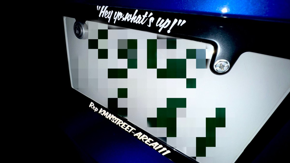 G12MOO_'s tweet photo. さりげなくHZアピールしたくてナンバーフレーム作ってみた！何気にリフレクター仕様でいい感じ！　#kmnzart https://t.co/X49ga4wtJX