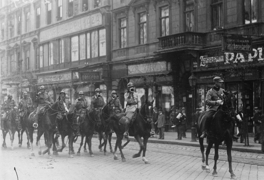Romanian Cavalry in Budapest during the Hungarian-Romanian War of 1919