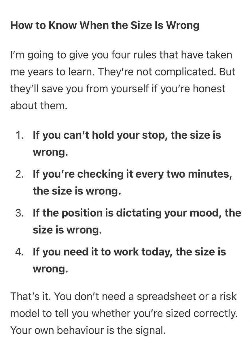 Very thoughtful long post about position sizing. Highly recommended weekend reading!