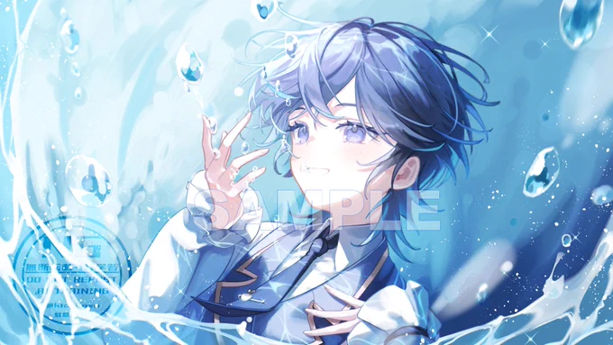 ひーくん様(#ko_hi_1905)の 「水流のロック」歌ってみた動画にて、MVイラストを担当させていただきました! 何卒よろしくお願いいたします.。o○
