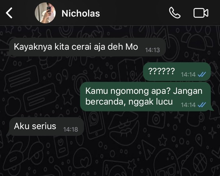 witheroeses's tweet photo. Emang ada masalah apasih Nich? 
—
sungbri au https://t.co/DAVKD4MzEZ