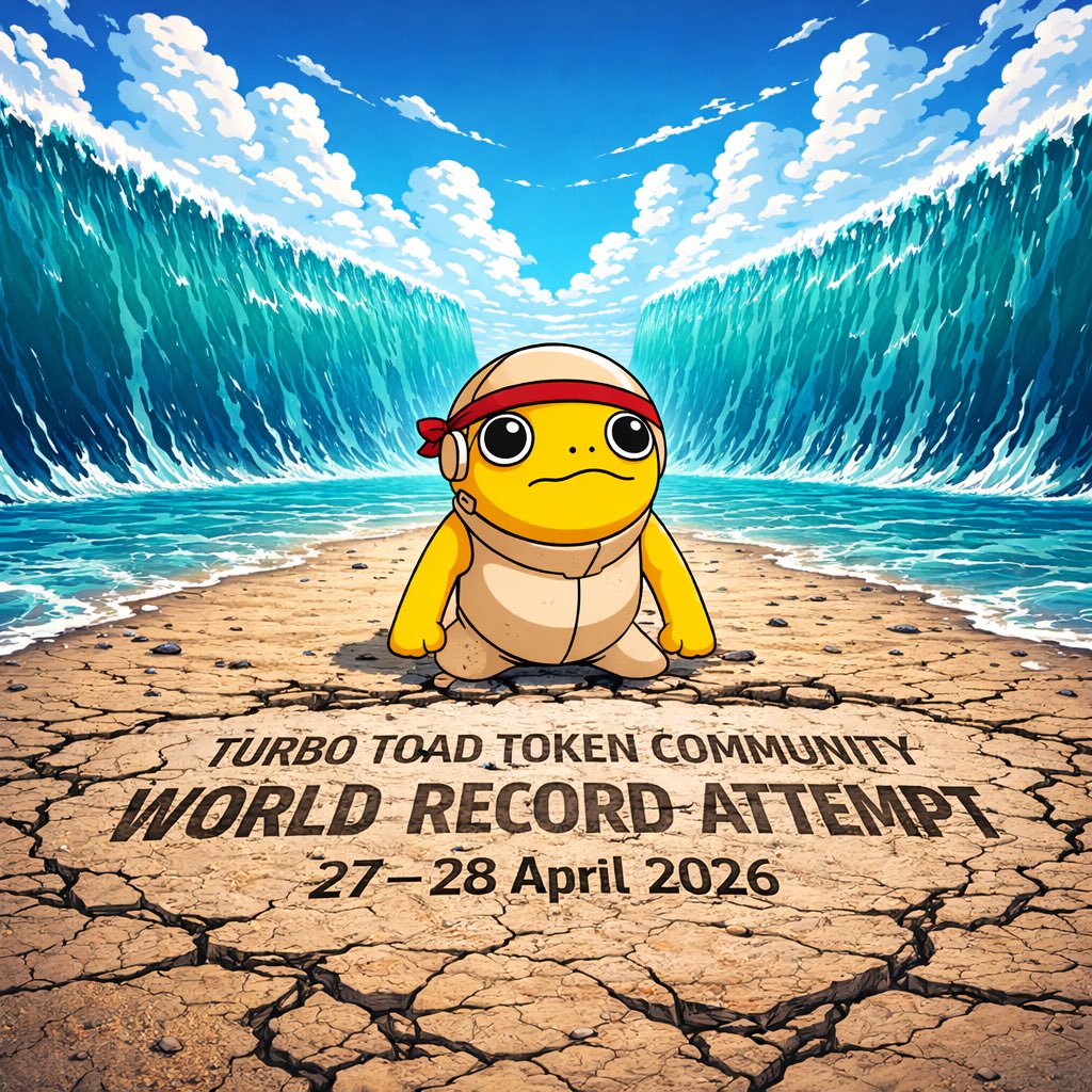 <a href="/Bigdread_007/">🐸 JAM JAM 🐸</a> When the waves part $Turbo stands strong and so do we as a community. 

Now we mobilize every toad, show up with purpose and carry this community attempt forward for the #TurboToadTokenWorldRecord 🌊🐸🔥