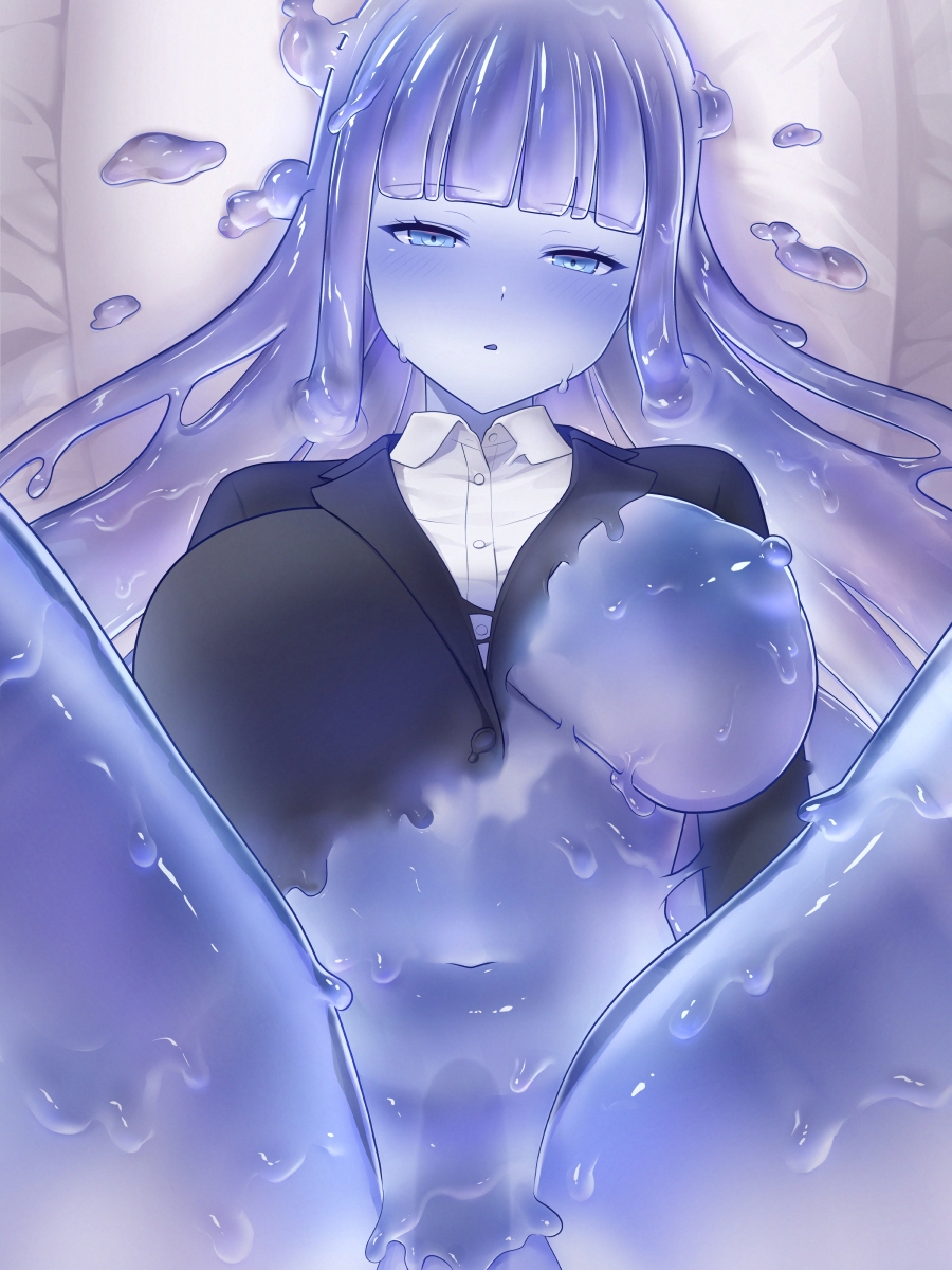 スライム娘～～～❤️💙
(Skebご依頼ありがとうございました💙) 