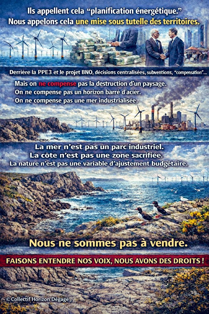 🔹 Ils appellent cela « planification énergétique ». Nous appelons cela une mise sous tutelle des territoires. 🔹

Derrière la PPE3 et le projet BNO, il y a une mécanique bien rodée : décisions centralisées, concertations de façade, études orientées, puis subventions pour faire