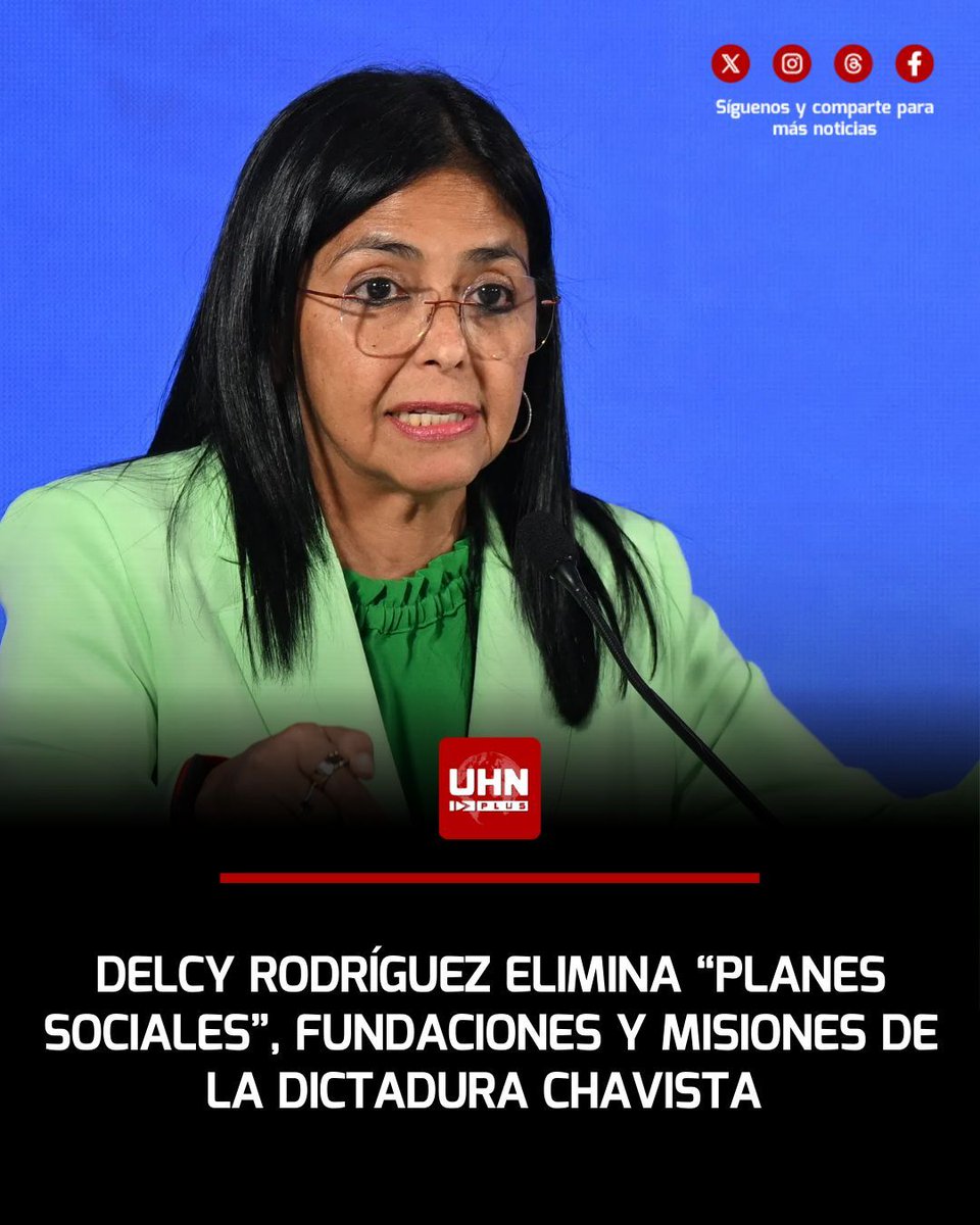UHN_Plus's tweet image. 🇻🇪‼️ | Delcy Rodríguez firmó la defunción de las misiones que el chavismo usó para saquear al país, según el Decreto 5.248 en Gaceta Oficial y reportes de La Patilla. Basado en el documento, se ordena la liquidación de entes como la Fundación Robert Serra y el Cesppa, confirmando…