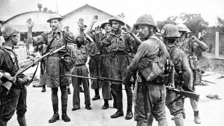 15 February 1942. Japanese forces captured Singapore. British General, Arthur Percival, surrendered unconditionally and 80,000 British Empire forces became POWs. The British capitulation came just 7 days after Japanese troops had first stormed the island.