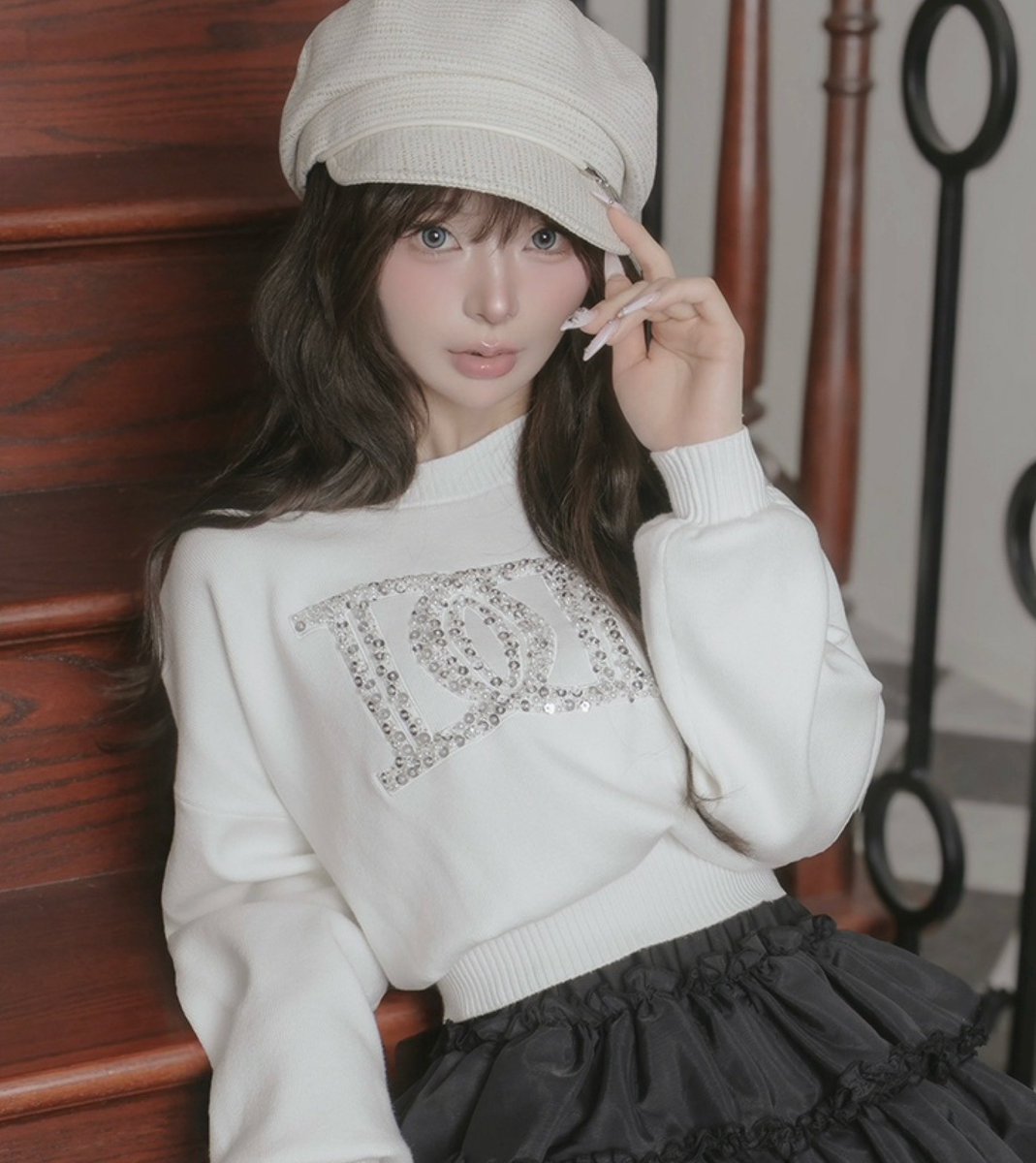 Rady★キラキラビジュートップス ROYAL PARTY（ロイヤルパーティー） ニット セーター キラキラビジュー