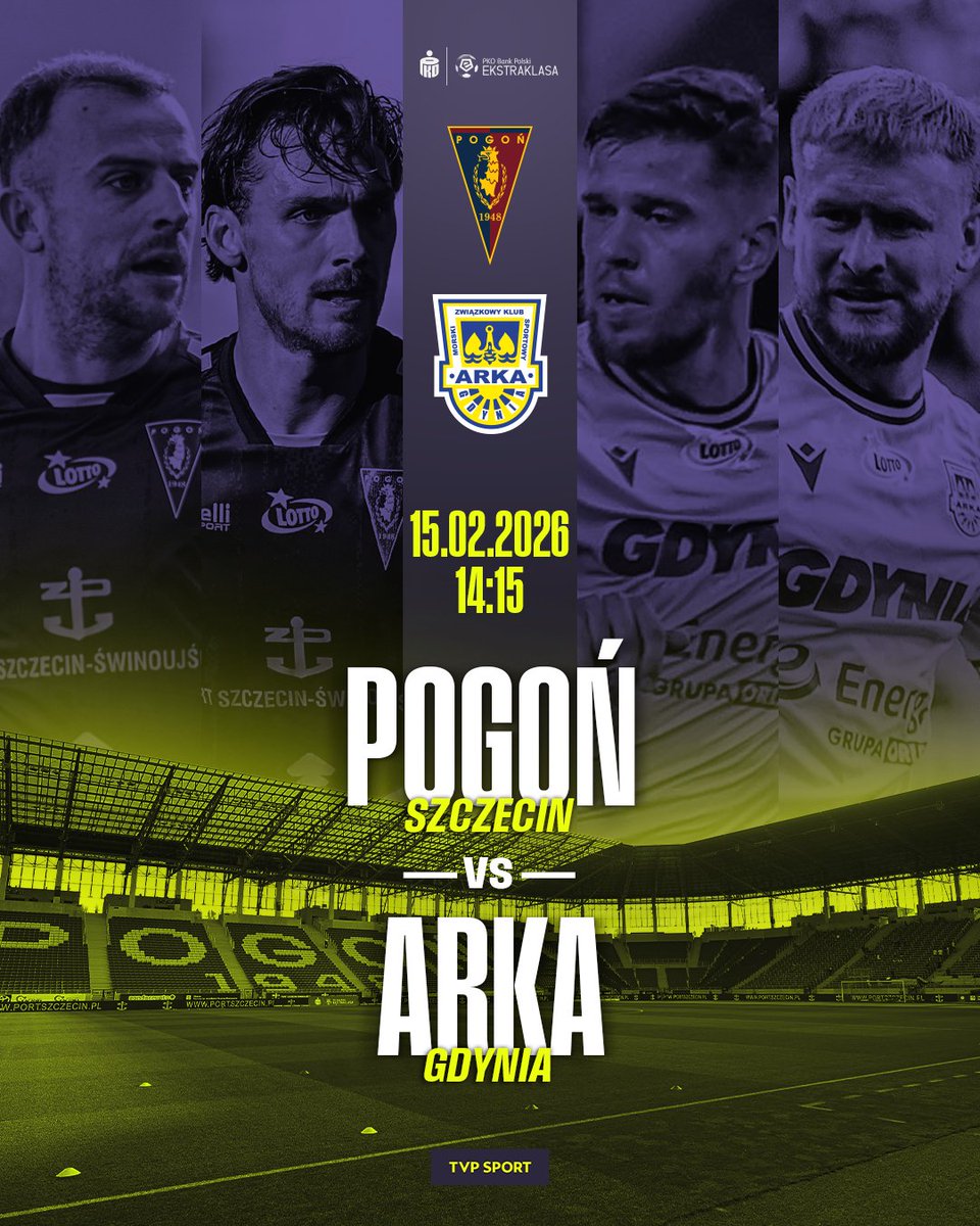 𝐓𝐑𝐀𝐍𝐒𝐌𝐈𝐒𝐉𝐀 📺

Pogoń Szczecin podejmie Arkę Gdynia w niedzielnym meczu 21. kolejki PKO BP Ekstraklasy ❗️

🔴 📲 OGLĄDAJ 👉 sport.tvp.pl/91517908/