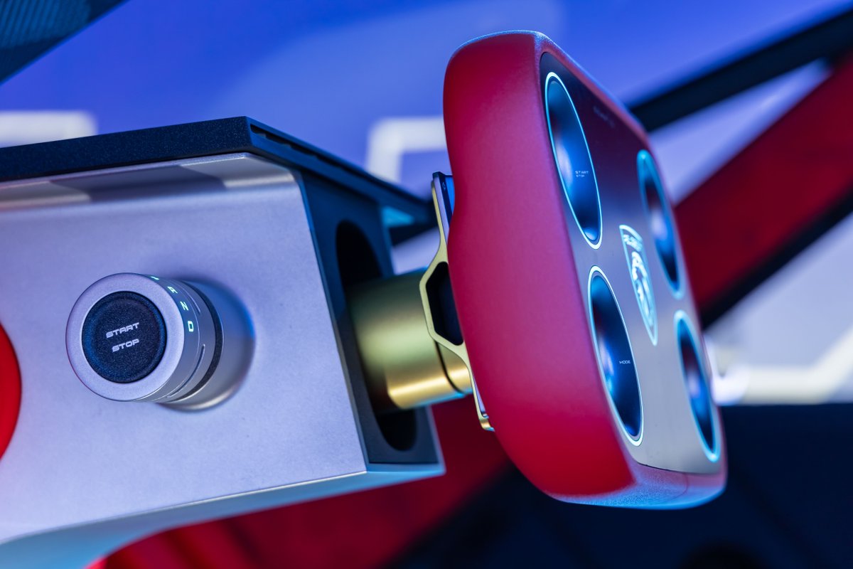 Peugeot's tweet image. Hypersquare®. Steer-by-Wire. A cabin that adapts to you. The #Peugeot Polygon Concept Car is the future of driving. How would you customise yours? #PeugeotPolygonConcept #LetTheFunBegin