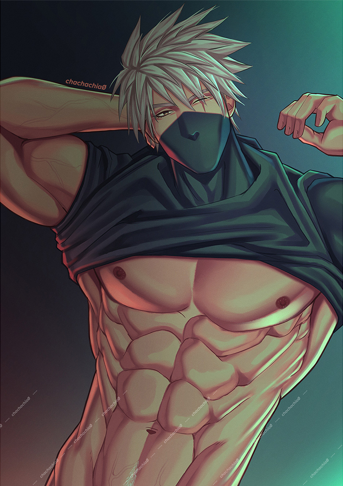 I revamped a Kakashi. Hi-Res and Unmasked version on P4Tr3ON. 
#fanart #kakashi