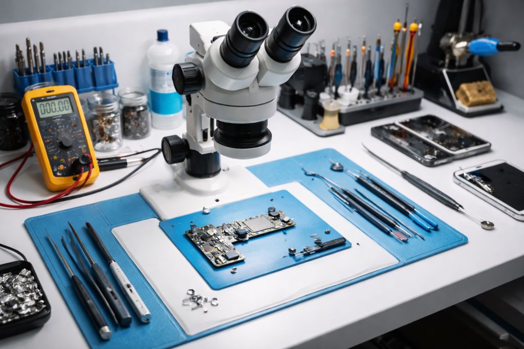 MuhammadAsiFaz's tweet image. Is your smartphone not turning on? 📱 Don't panic! Our new step-by-step guide covers everything from battery boosting to Power IC troubleshooting. Bring your dead phone back to life today! 🛠️#MobileRepair #DeadPhone #SmartphoneRepair #PCB ⚡phonerepairingsolutions.com/dead-mobile-ph…