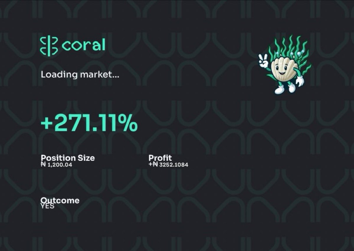 Another win with <a href="/coral_xch/">Coral</a> 

Thank you <a href="/davido/">Davido</a> 
 
Get started here : alpha.coral.exchange/signin?ref=COR…