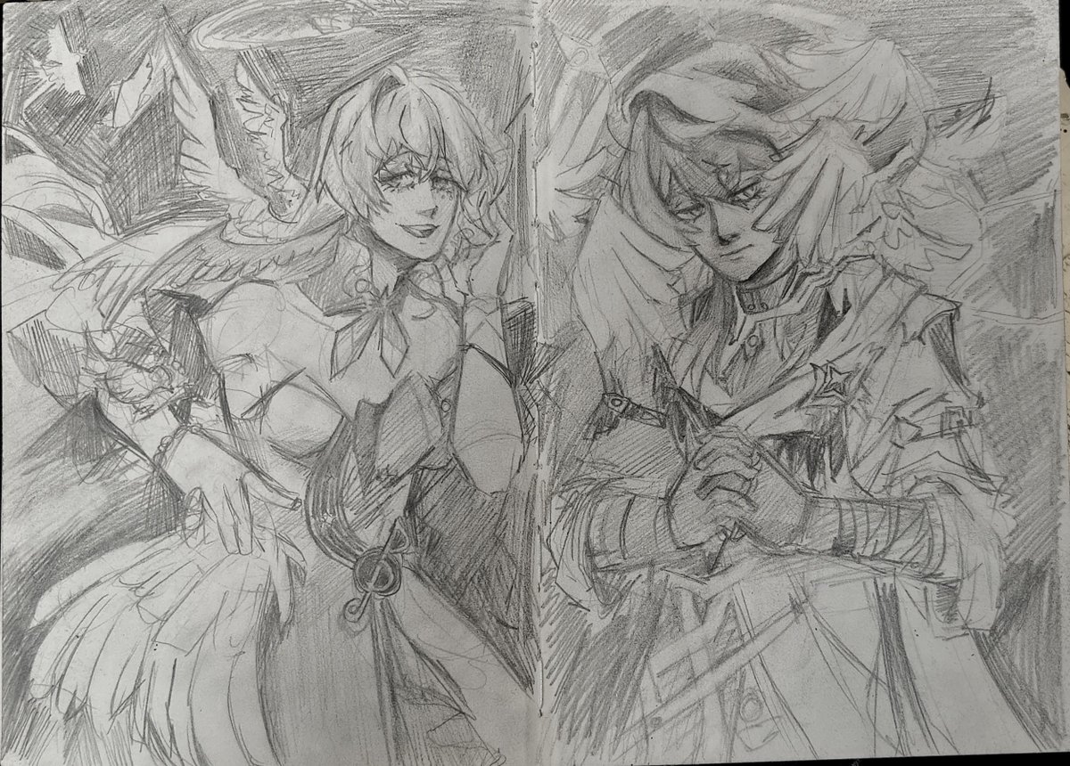 514bino's tweet photo. Day 3 of posting a sketchbook page a day for more ppl to see my #art!!! 
[FANART]
I should probably play the new hsr update for #hsrsunday on the Sunday! #hsrrobin https://t.co/0U8IH4gMeK