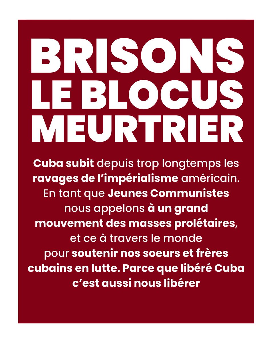 MJCF_Somme's tweet photo. Viva la Revolucion 🇨🇺 Solidarité avec le peuple de Cuba qui subit l’impérialisme américain ! https://t.co/SxZbdaJcjJ