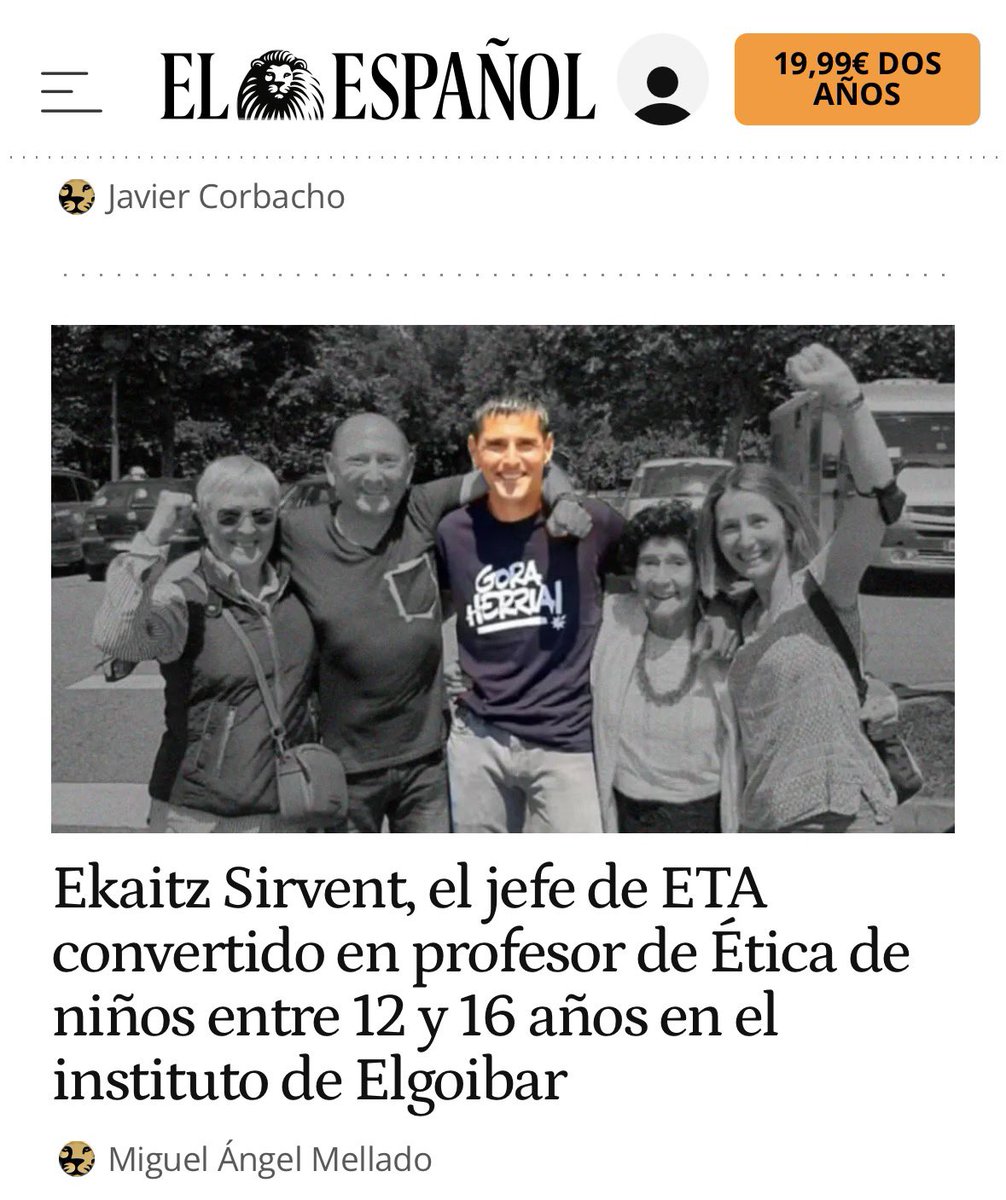 Sánchez dice defender que “los tecno oligarcas quiten sus sucias manos de los móviles de nuestros hijos” mientras sus socios terroristas son colocados en las escuelas vascas para que envenenen las mentes de nuestros niños. Miserable. elespanol.com/reportajes/202…