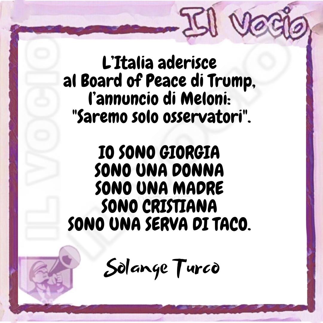 ilvocio's tweet photo. #solangeturco #ilvocio #Meloni #Madre #italia #serva #Trump #Taco #RobertArmstrong #FinancialTimes https://t.co/OqN9gyx91m
