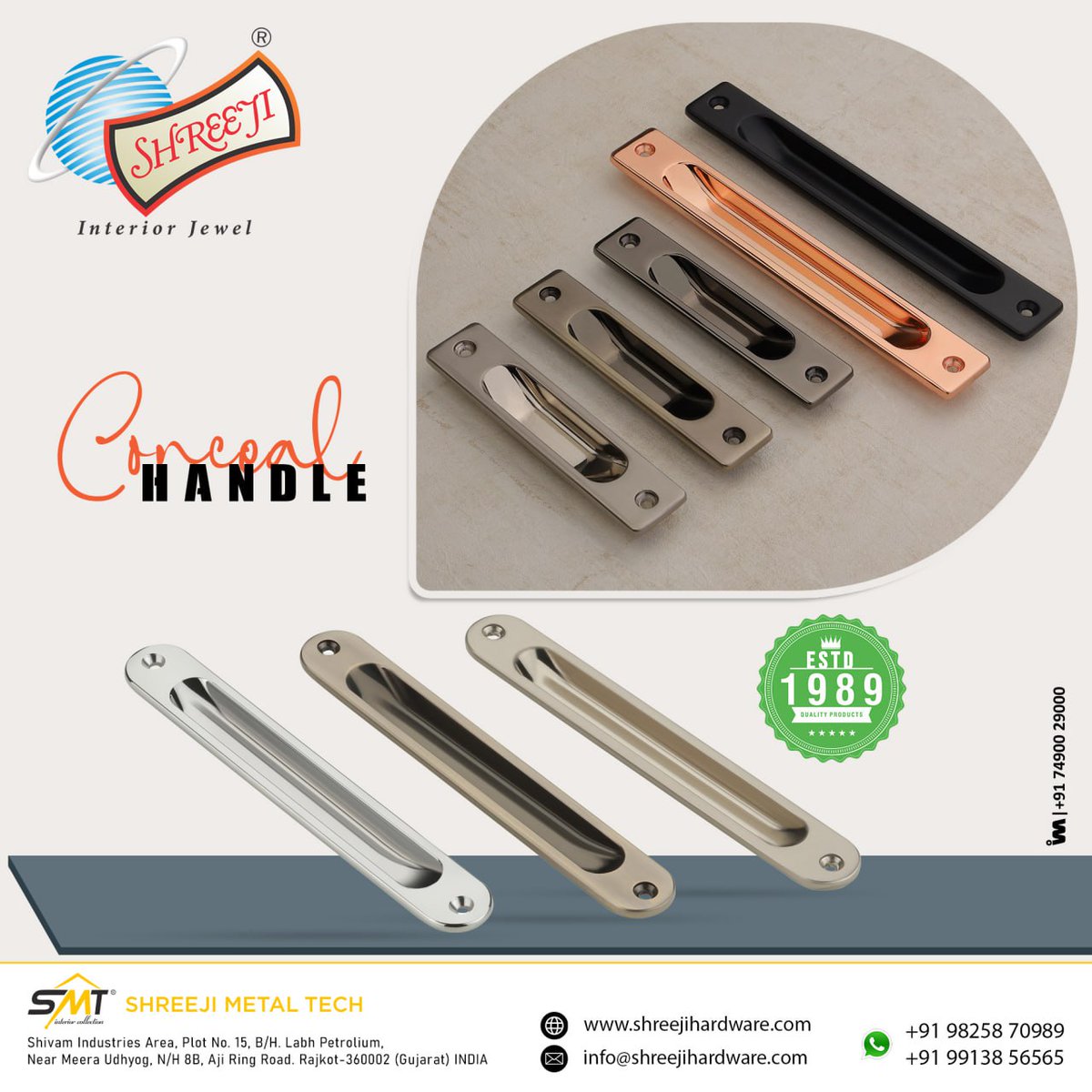 ibais_hardware's tweet photo. SHREEJI METAL TECH (RAJKOT)
For enquiry via WhatsApp click:
https://t.co/J441a0UA2V
Mr. Dharmikbhai - 98258 70989
Helpline No. : - 99138 56565
#cabinethandle #profilehandle #doorfitting #doorhardware #handle #handlehardware #hardwarefitting
.
@ibais_hardware https://t.co/vAKdG50VnJ
