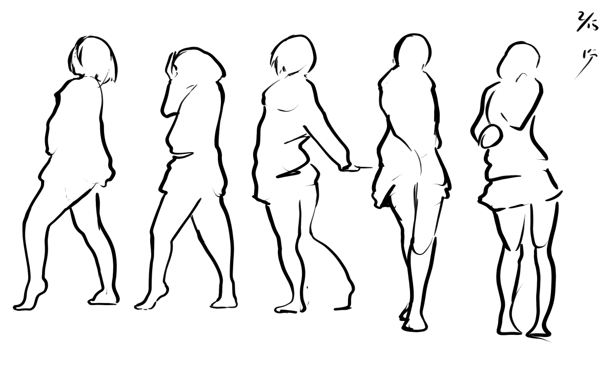 RTのペン運びを意識したら30秒～1分くらいの短時間クロッキーがかなりやりやすくなった気がする
大感謝 