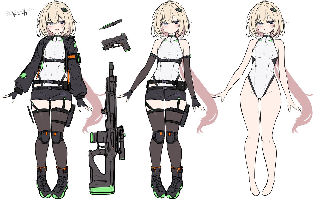 インナーはこっちも悩んだやつ キャラデザ遊びたのしい 