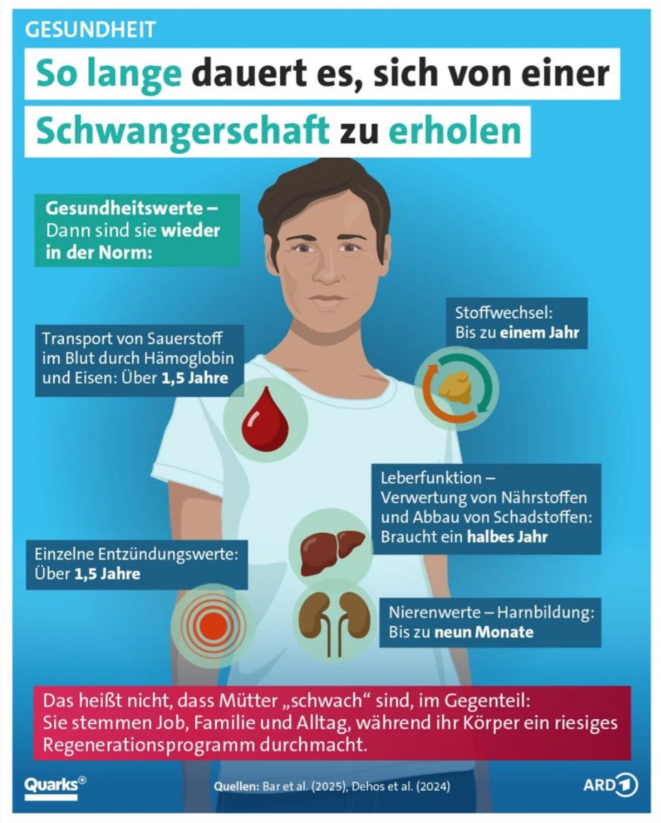 Ich habe zwei Kinder bekommen und mich von beiden Geburten schneller erholt als von der ständigen Negativ-Erzählung des ÖRR, der das Kinderkriegen offenbar systematisch madig macht.