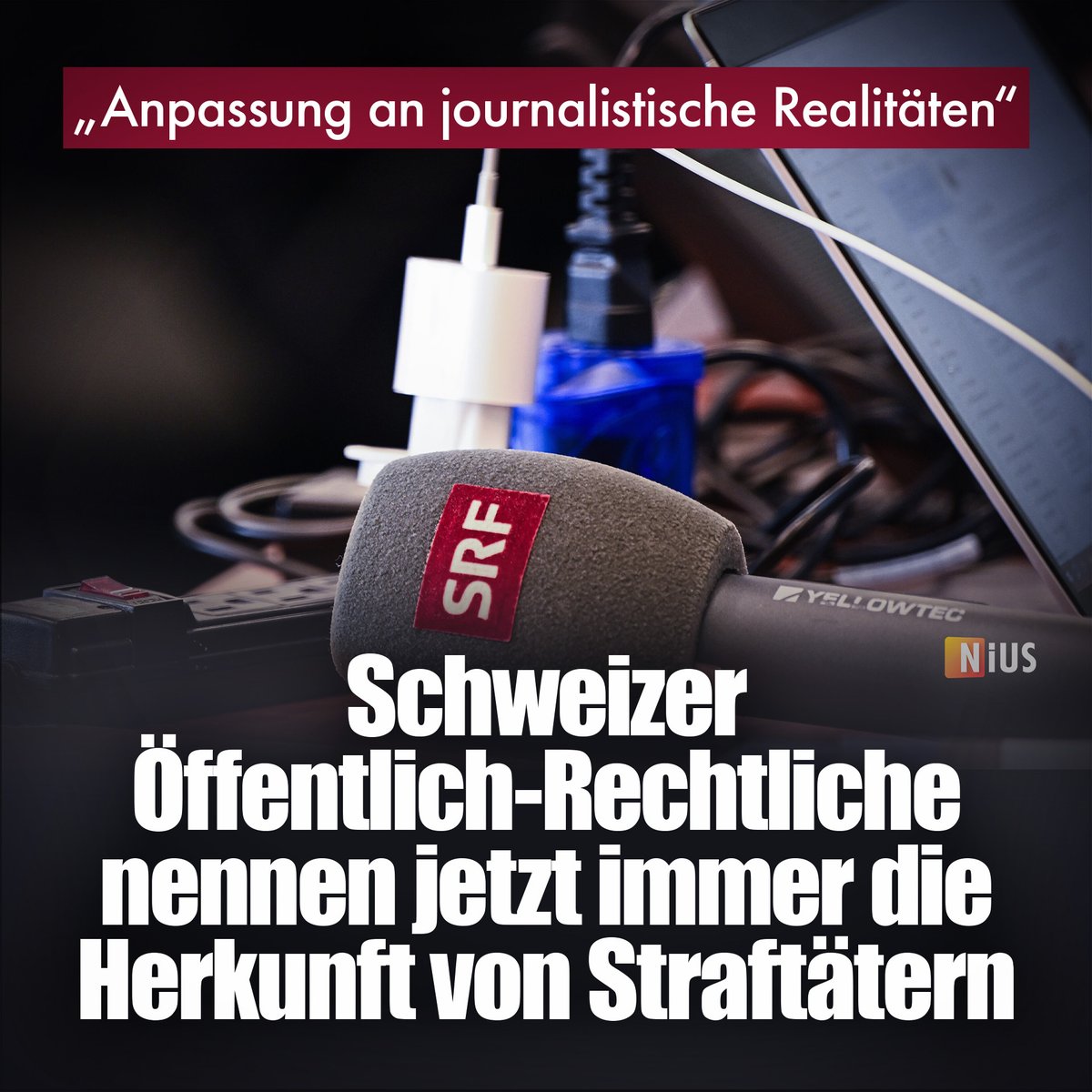 niusde_'s tweet image. Das Schweizer Pendant zu ARD &amp;amp; ZDF, das „Schweizer Radio und Fernsehen“ #SRF, wird ab sofort bei Berichten über Straftaten immer die Nationalität der Täter nennen. Es handle sich um eine „Anpassung an journalistische Realitäten“. #NIUS nius.de/politik/news/s…