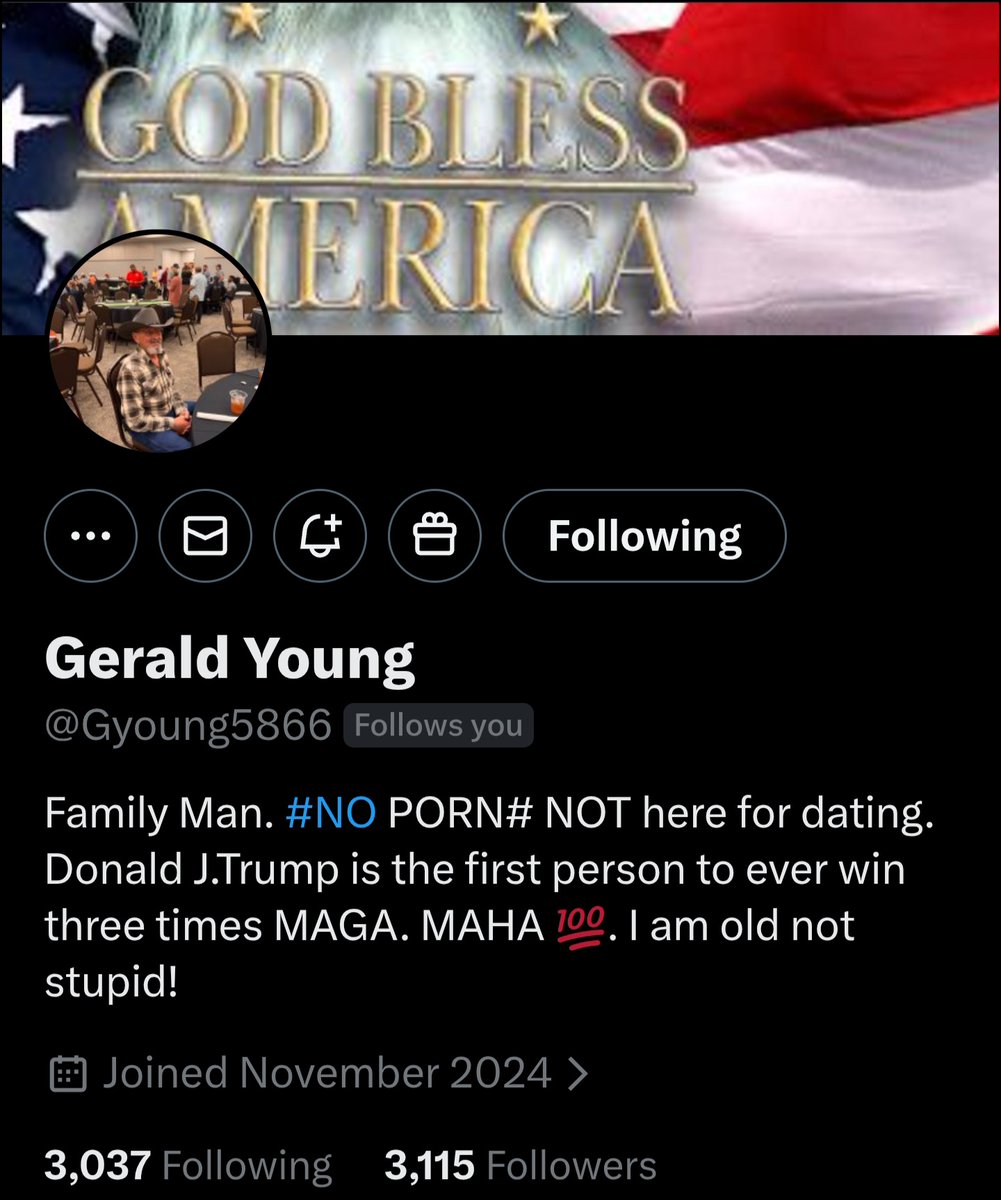 StellarArtoisGB's tweet image. I recommend if you're a Patriot, to check out    @Gyoung5866  he aligns with our values.
