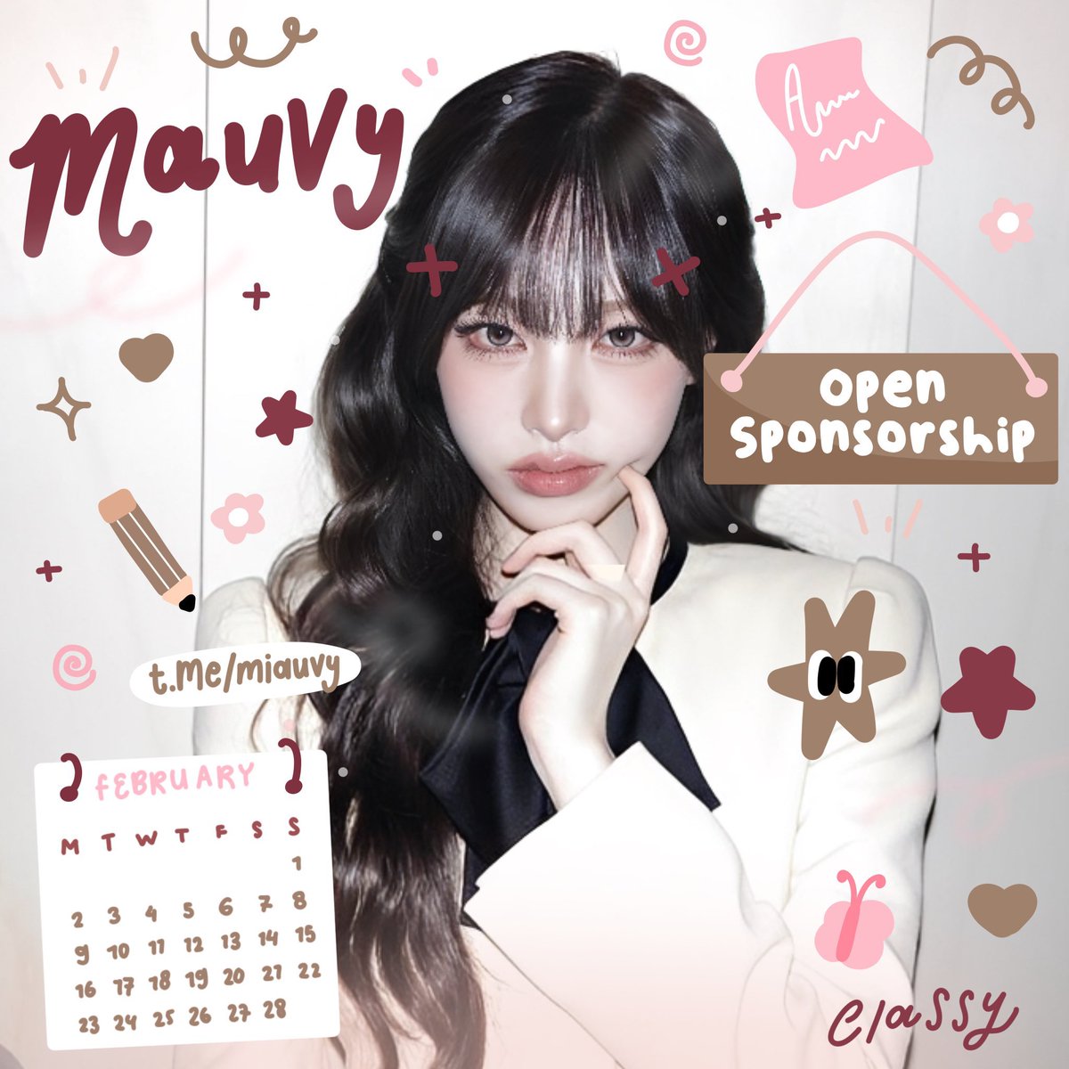 HELP REPOST? timakaciiih🐇🩷

⊹ ˖ ۪❥ open sponsor wording classy! bulan
februari bulan cinta dan kasih sayang yang manis! 

kontak aku di t.me/Miauvy ❣️🏹

#zonauang #zonajajan