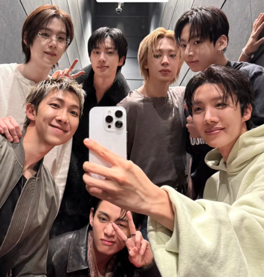 BTS members in a newly shared photo.