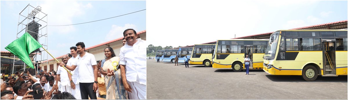Udhaystalin's tweet photo. பட்டுக்கோட்டை மற்றும் சுற்றுவட்டார பகுதி மக்களின் வசதிக்காக ரூ.20 கோடி மதிப்பில் பட்டுக்கோட்டையில் கட்டப்பட்டுள்ள புதிய பேருந்து நிலையத்தை இன்று திறந்து வைத்து பேருந்து சேவைகளை கொடியசைத்து தொடங்கி வைத்தோம்.

திராவிட மாடல் அரசால் நவீன வசதிகளுடன் கட்டப்பட்டு திறக்கப்பட்டுள்ள புதிய பேருந்து நிலையம் பட்டுக்கோட்டை நகர வளர்ச்சிக்கு முக்கிய பங்காற்றும்.

@KN_NEHRU @Anbil_Mahesh @TRBRajaa @Govichezhian @Murasoli_tnj @annadurai_pkt